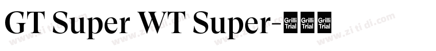GT Super WT Super字体转换